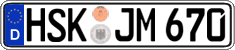 German license plate, Regular plates