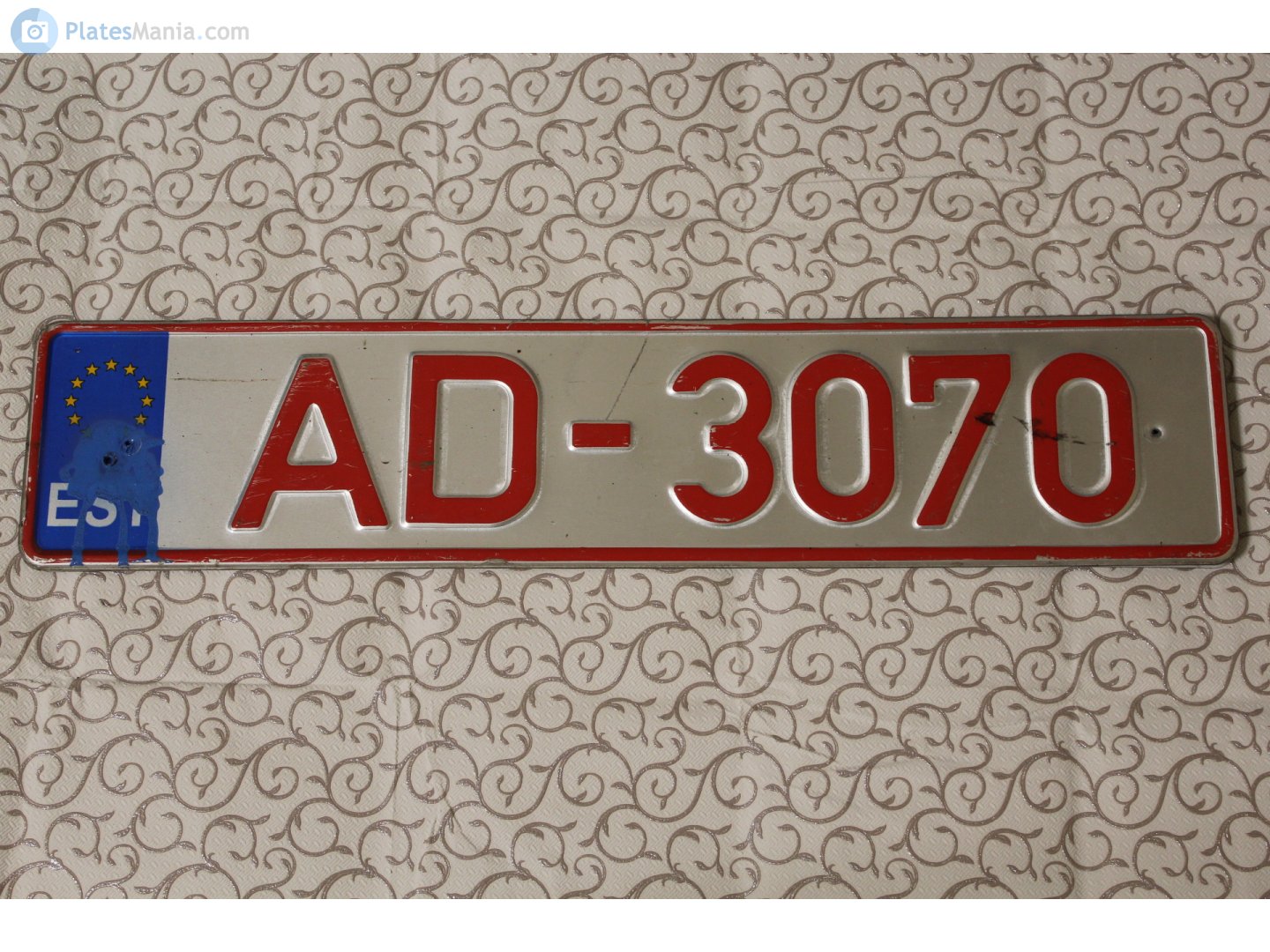 AD-3070, License plate without vehicle 