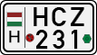 license plates of Hungary, Cars (1990)