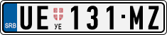 License plate of Serbia, Cars