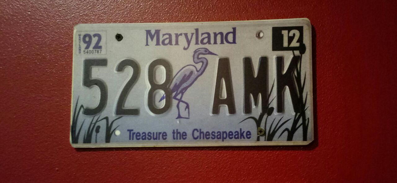 528 AMK, License plate without vehicle 