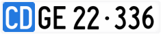 License plate of Switzerland, Diplomatic