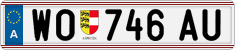 License plate of Austria, Regular plates