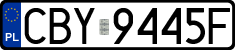 License plates of Poland, Regular car plates