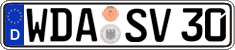 German license plate, Regular plates