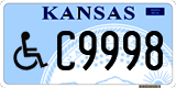 Kansas, Vehicles for disabled persons (12345/A1234)