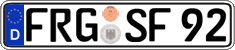 German license plate, Regular plates