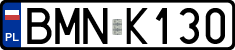 License plates of Poland, Regular car plates