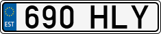 License plate of Estonia, Regular car plates