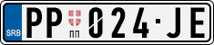 License plate of Serbia, Cars