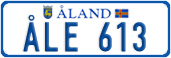 License plate of Åland, Cars (ÅLA 1234)