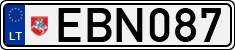 License plate of Lithuania, Cars