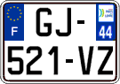 French license plate, SIV (ordinary)