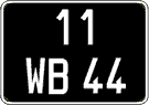 French license plate, FNI