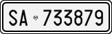 License plate of Italy, Cars (1927 year series)