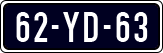 License plate of the Netherlands, Imported oldtimers (cars)