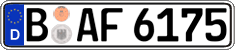 German license plate, Regular plates