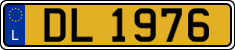 License plate of Luxembourg, 2003 year system