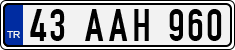 License plate of Turkey, Regular plates