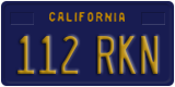 California, Passenger Car (123 ABC)
