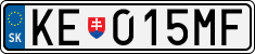 License plate of Slovakia, Cars