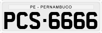 License plate of Brazil, Private owners (1990)