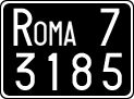 License plate of Italy, Cars (1927 year series)