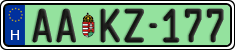 license plates of Hungary, Regular plates (2022)