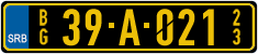 License plate of Serbia, Diplomatic