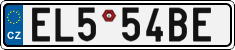 License plate of the Czech Republic, Electric vehicles
