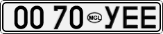 License plate of Mongolia, Cars