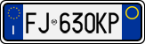 License plate of Italy, Cars (1994 year series)