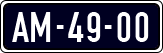 License plate of the Netherlands, Imported oldtimers (cars)