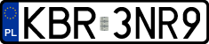 License plates of Poland, Regular car plates