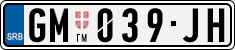 License plate of Serbia, Cars