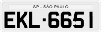 License plate of Brazil, Private owners (1990)