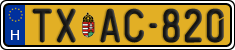license plates of Hungary, Taxi (2022)