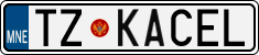 License plate of Montenegro, Vanity Plates