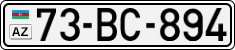 License plate of Azerbaijan, Cars