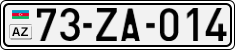 License plate of Azerbaijan, Cars