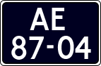 License plate of the Netherlands, Imported oldtimers (cars)