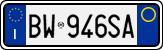 License plate of Italy, Cars (1994 year series)