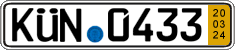 German license plate, Short-term transit plates