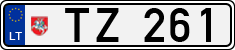 License plate of Lithuania, Trailers