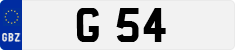 License plate of Gibraltar, Regular car plates (G 12345)