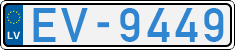 License plate of Latvia, Electric vehicles