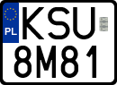 License plates of Poland, Regular car plates
