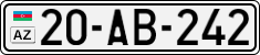 License plate of Azerbaijan, Cars