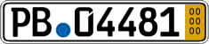 German license plate, Short-term transit plates