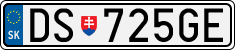 License plate of Slovakia, Cars